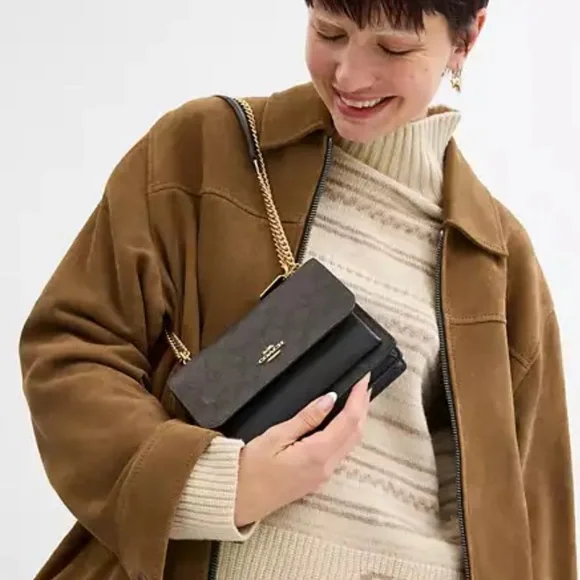 Coach Mini Klare Crossbody Bag In Signature Canvas - Picture 4 of 6